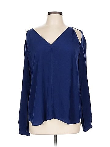 Rachel Roy Long Sleeve Silk Top (view 1)