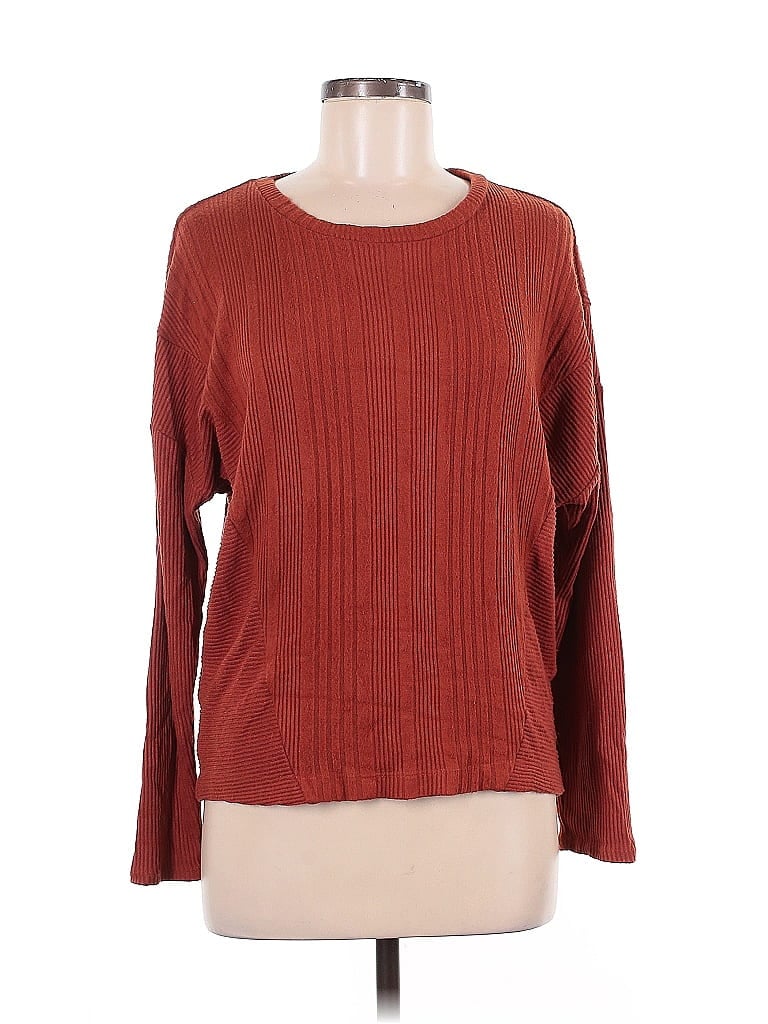 Pre-owned Simply Vera Vera Wang Long Sleeve T-shirt In Brown