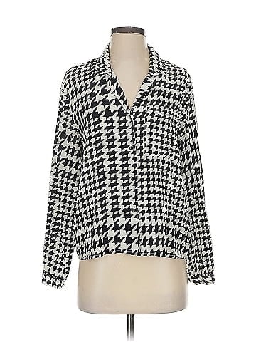 Anine Bing Long Sleeve Silk Top (view 1)