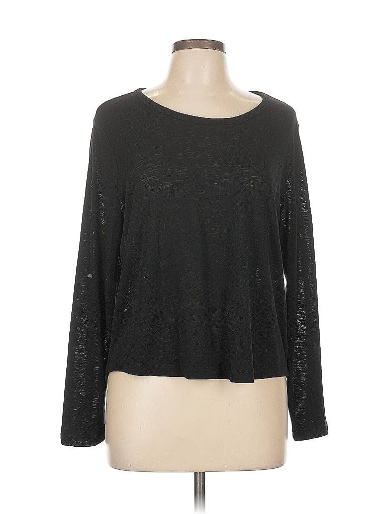 Pre-owned Athleta Long Sleeve T-shirt In Black