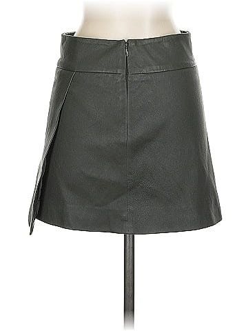 Intermix Faux Leather Skirt (view 2)
