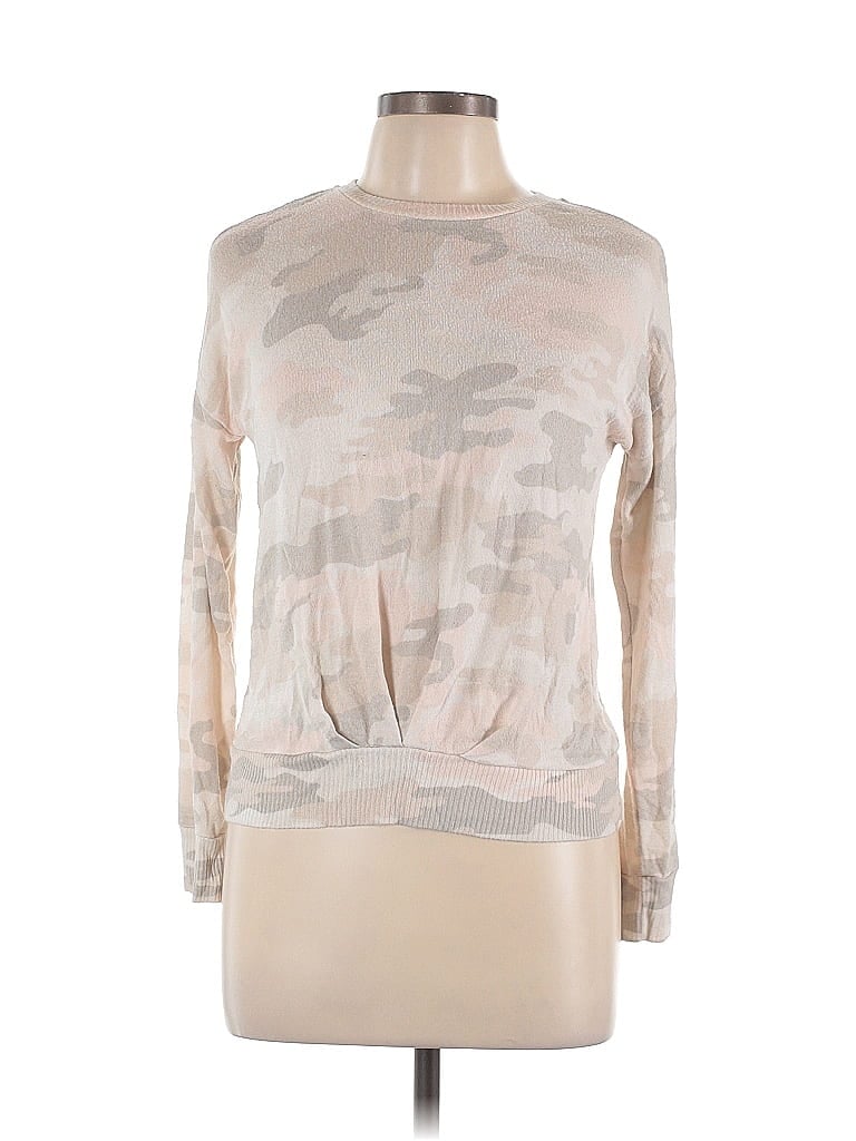 Pre-owned Bixby Nomad Long Sleeve Top Silver Boatneck Tops