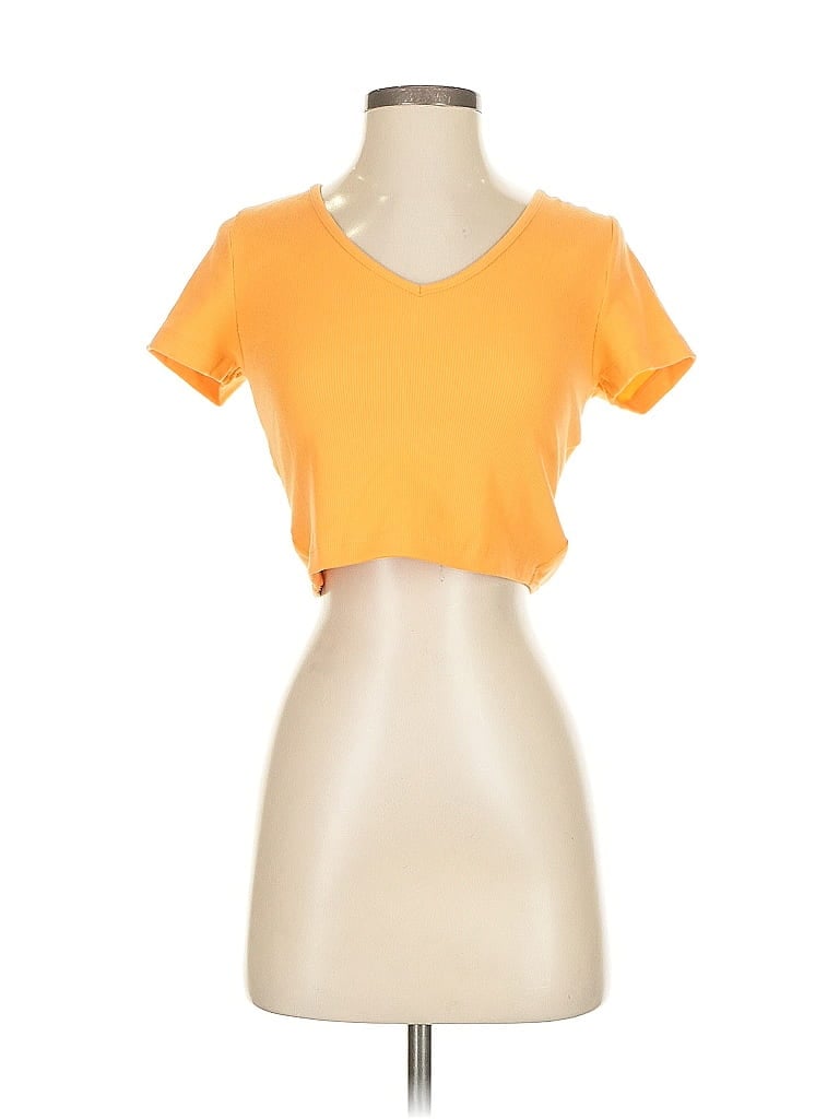 WILD FABLE Pre-owned Long Sleeve Top Orange Sweetheart Neckline Tops