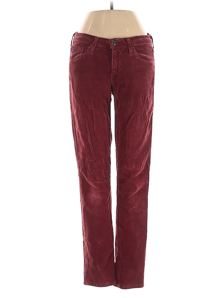 Pre-owned Adriano Goldschmied Casual Pants In Burgundy