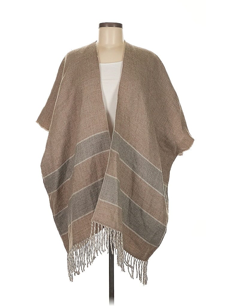 Pre-owned Unbranded Poncho In Brown