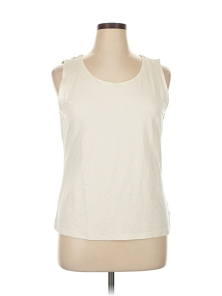 Pre-owned Talbots Sleeveless T-shirt In White