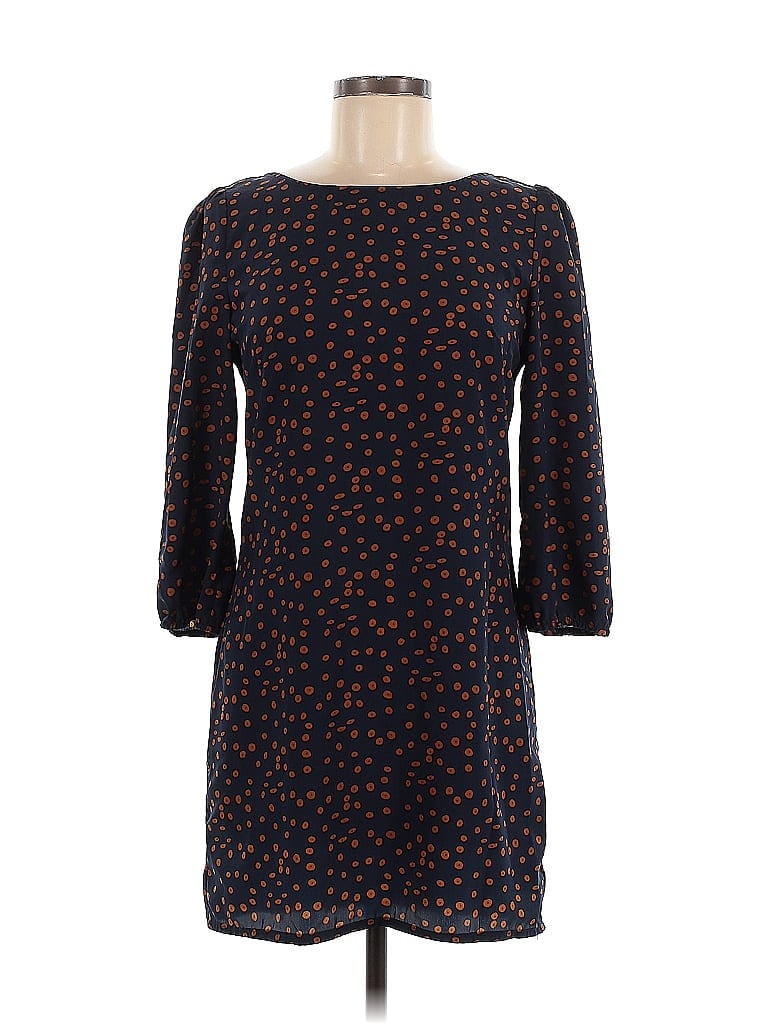 Paraella 100% Polyester Polka Dots Blue Casual Dress Size M - photo 1