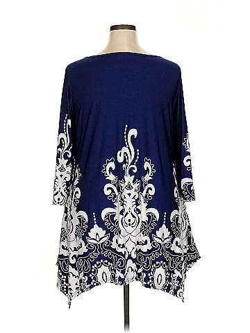 White Mark 3/4 Sleeve Blouse (view 2)