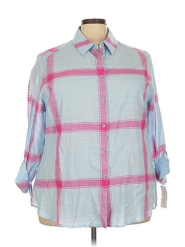 Foxcroft 3/4 Sleeve Button-Down Shirt (view 1)