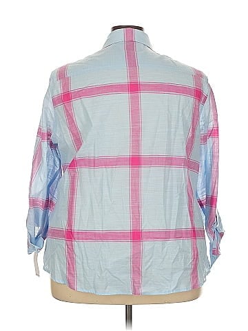 Foxcroft 3/4 Sleeve Button-Down Shirt (view 2)