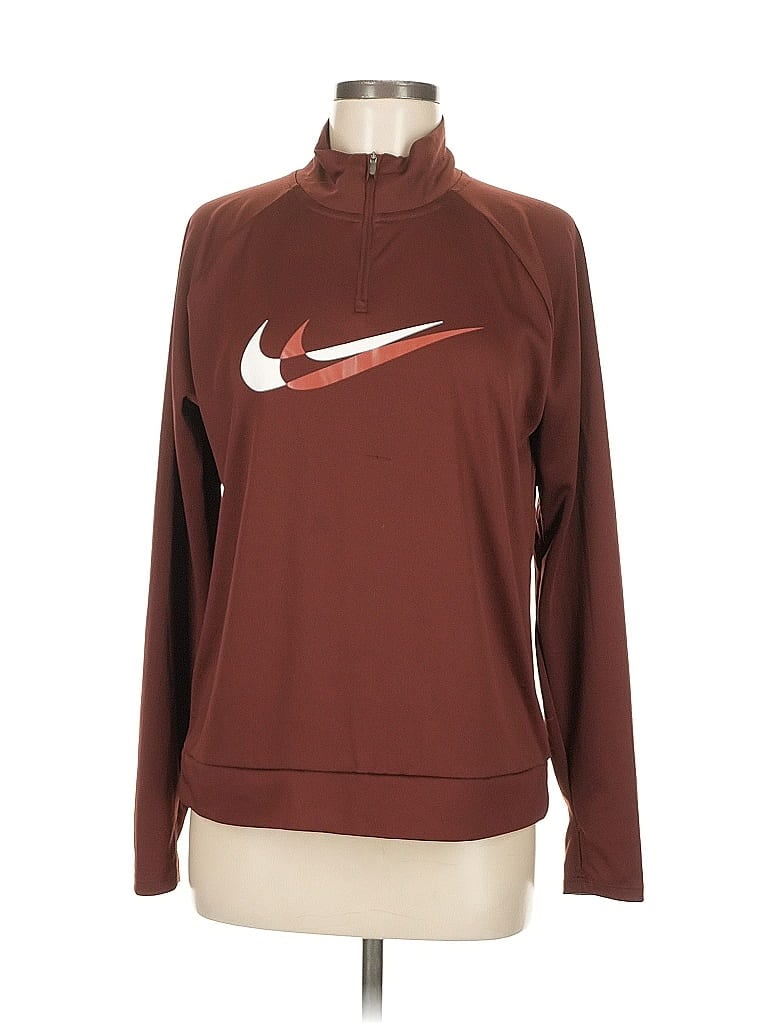 Pre-owned Nike Active T-shirt In Brown
