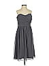 Donna Morgan 100% Polyester Solid Gray Cocktail Dress Size 8 - photo 1