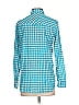 J.Crew Checkered-gingham Teal Long Sleeve Button-Down Shirt Size 0 - photo 2