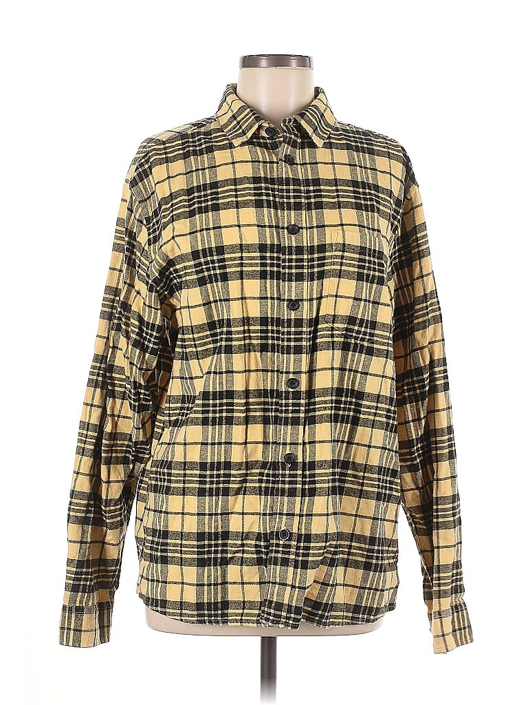 Click to view more detailed imagery on our partner's website Pre-owned Standard Cloth Long Sleeve Button Down Shirt In Gold