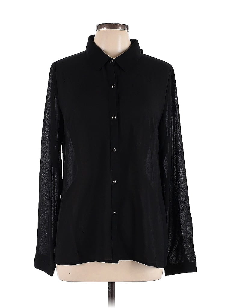 Sugar Lips Long Sleeve Blouse In Black