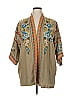 Johnny Was 100% Linen Tan Kimono Size XL - photo 1