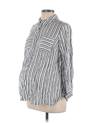 Isabel Maternity 3/4 Sleeve Button-Down Shirt (view 1)
