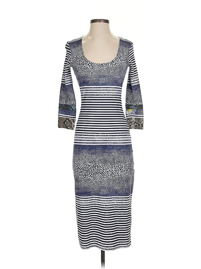 Preen by Thornton Bregazzi Graphic Blue Casual Dress Size XS - photo 1