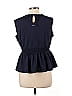 Barbour 100% Cotton Blue Purple Sleeveless Blouse Size 10 - photo 2