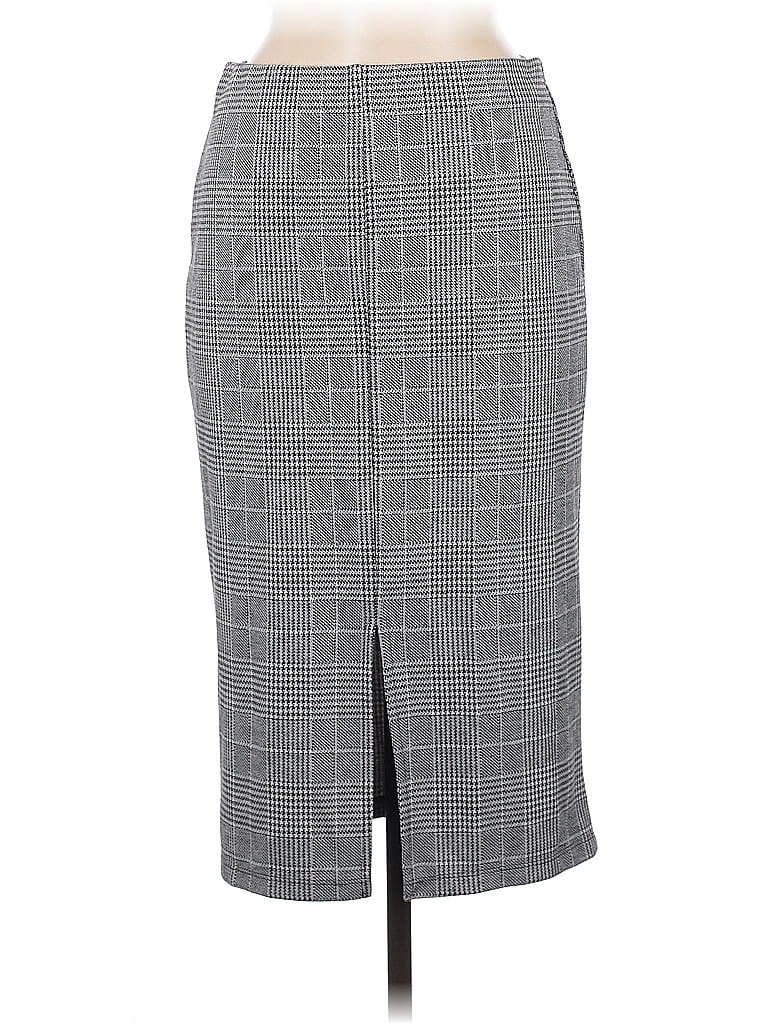 Pre-owned H&m Formal Skirt In Gray