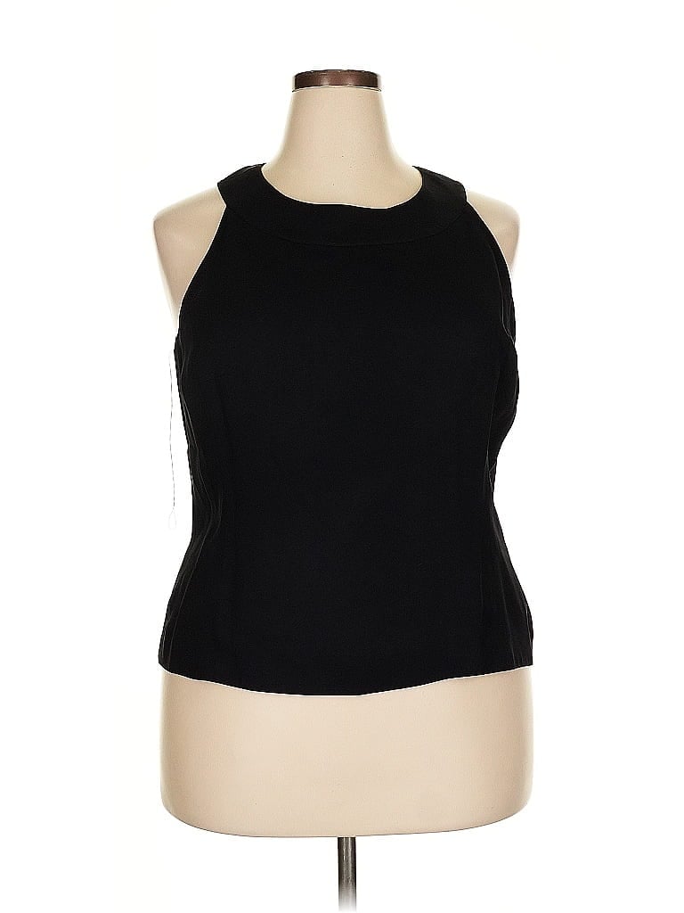 Click to view more detailed imagery on our partner's website Pre-owned Carlisle Sleeveless Top Black Halter Neckline Tops