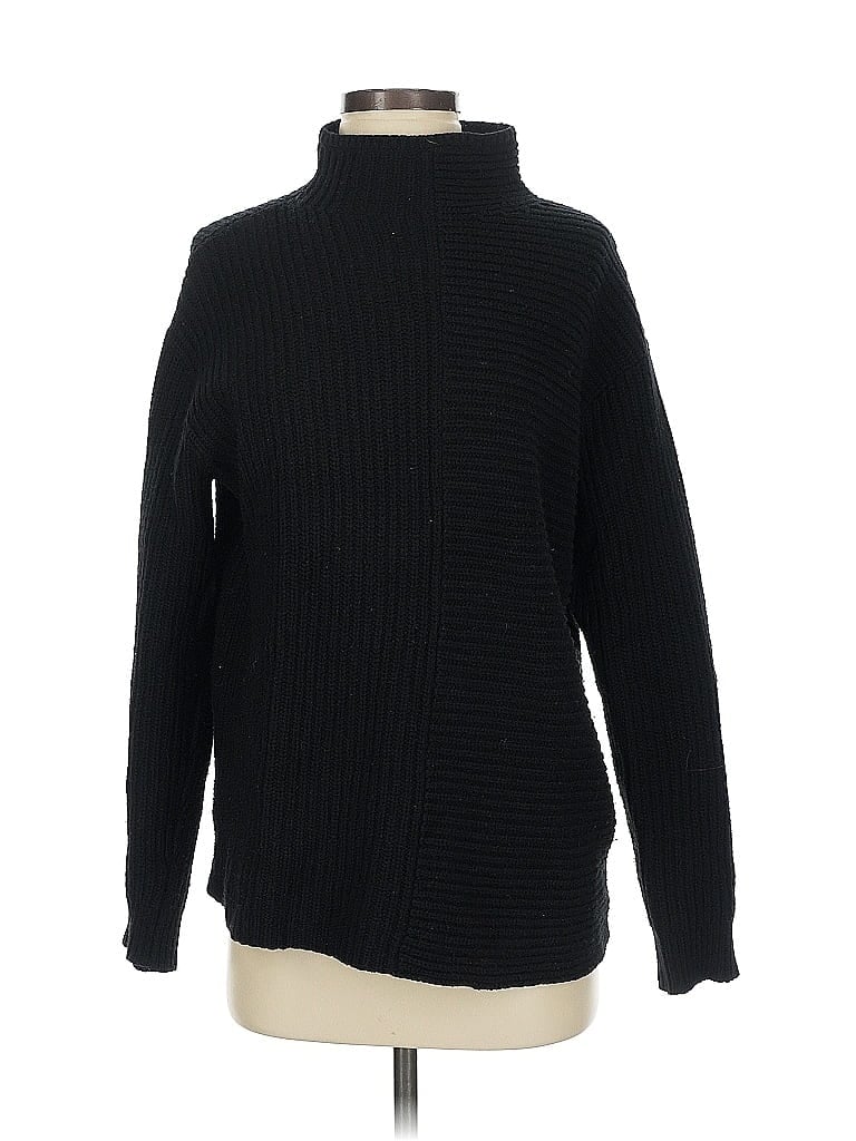 Pre-owned Theory Wool Pullover Sweater In Black