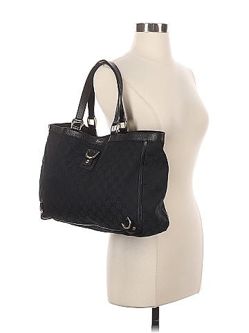 Gucci Monogram Large Abbey Tote Navy Black (view 2)