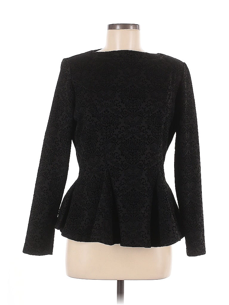 G by Giuliana Rancic Black Long Sleeve Blouse Size M - photo 1