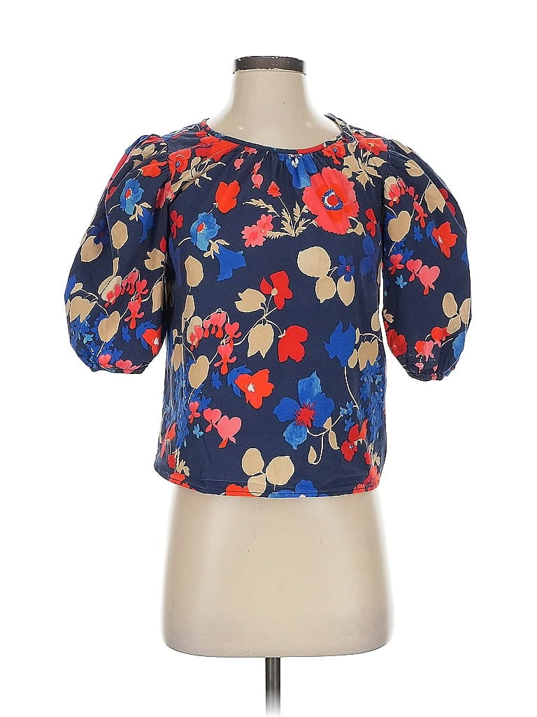 Pre-owned Peter Som 3/4 Sleeve Blouse In Blue