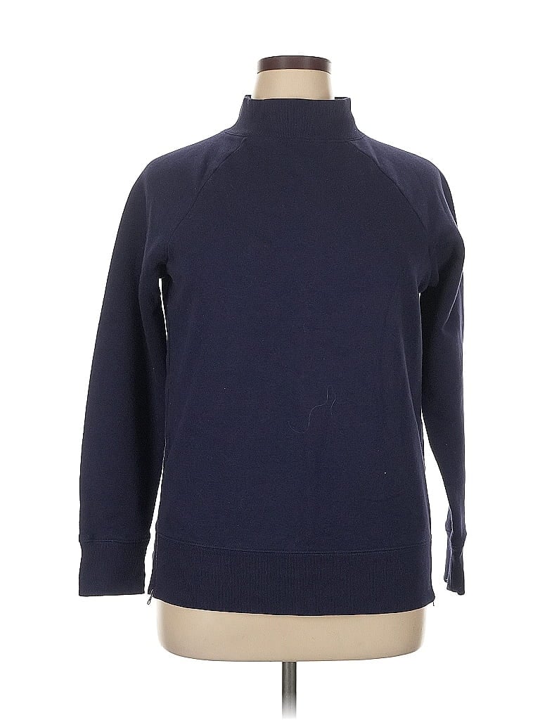 Pre-owned Gaiam Turtleneck Sweater In Blue