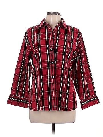 Foxcroft 3/4 Sleeve Button-Down Shirt (view 1)