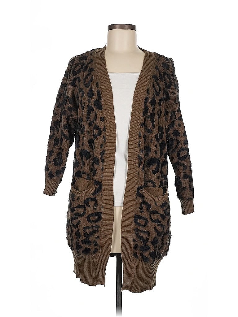 Pre-owned Fashion Nova Cardigan Sweater In Brown