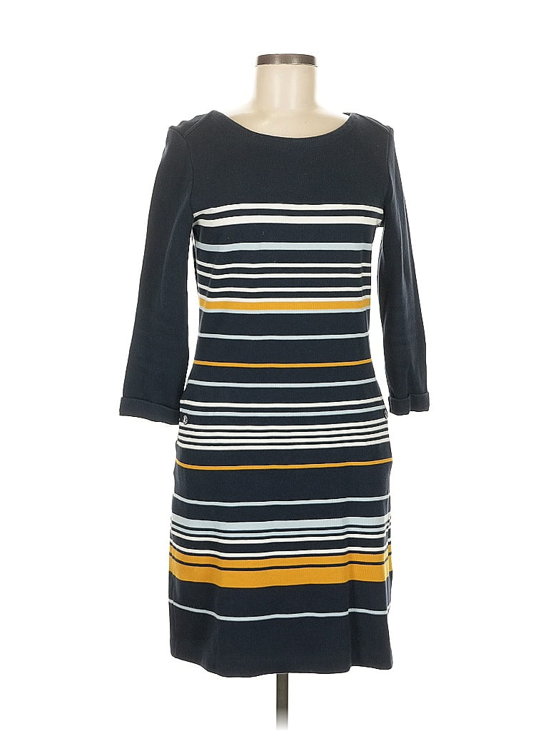 Barbour 100% Cotton Stripes Gray Casual Dress Size 6 - photo 1