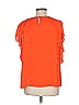 Cremieux 100% Polyester Orange Short Sleeve Blouse Size M - photo 2