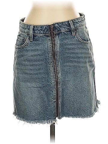 We the Free Denim Skirt (view 1)