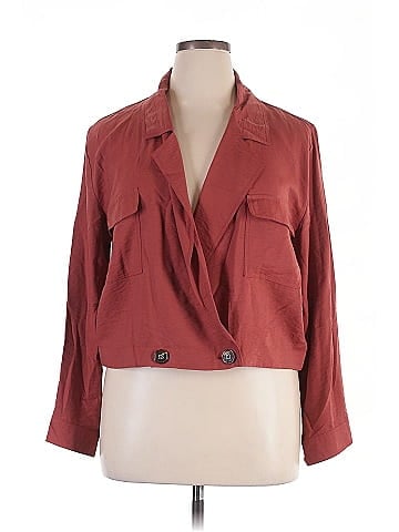 Kensie 3/4 Sleeve Button-Down Shirt (view 1)