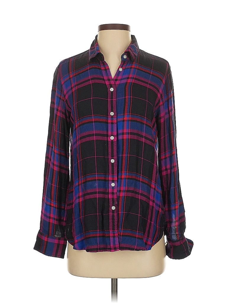 Pre-owned Banana Republic Long Sleeve Button Down Shirt In Purple