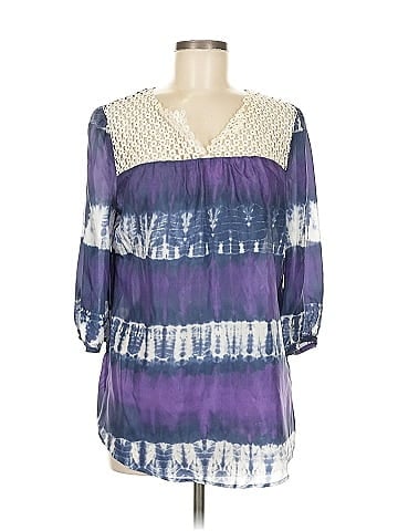 Calypso St. Barth 3/4 Sleeve Silk Top (view 1)