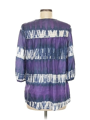Calypso St. Barth 3/4 Sleeve Silk Top (view 2)