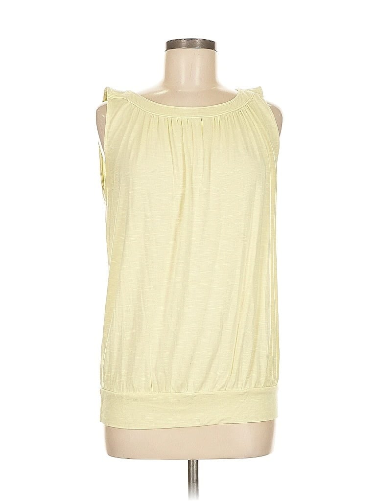 Pre-owned Ann Taylor Loft Outlet Sleeveless Blouse In Yellow