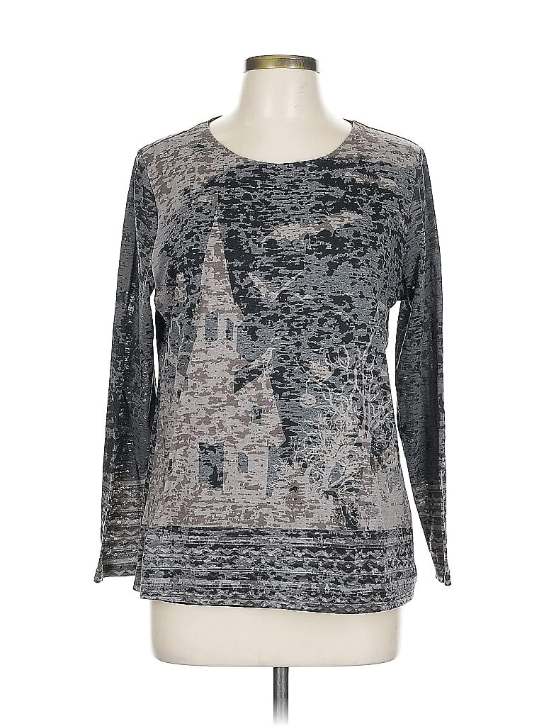 COLDWATER CREEK Pre-owned 3/4 Sleeve T-shirt In Gray