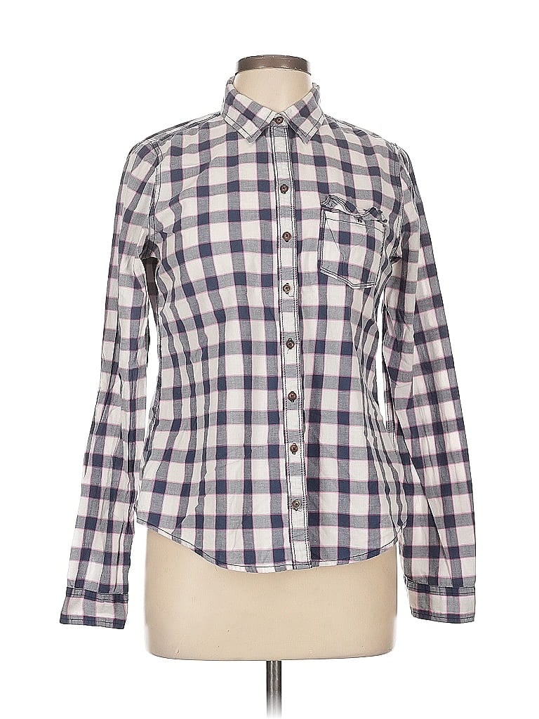 Pre-owned Hollister Long Sleeve Button Down Shirt In White