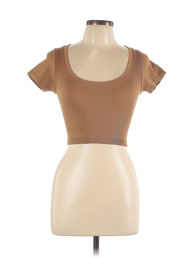 Pre-owned Offline By Aerie Short Sleeve T-shirt In Brown