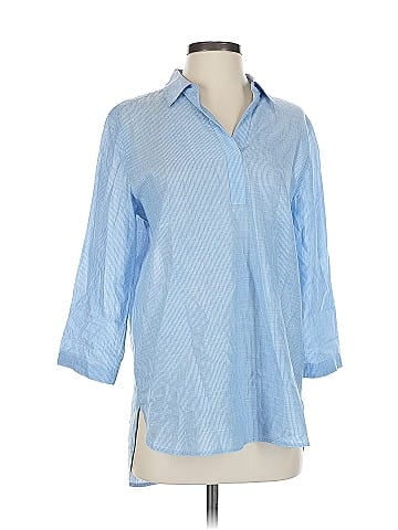 Lafayette 148 New York 3/4 Sleeve Button-Down Shirt (view 1)
