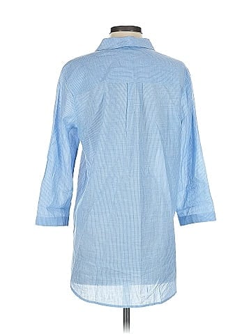 Lafayette 148 New York 3/4 Sleeve Button-Down Shirt (view 2)