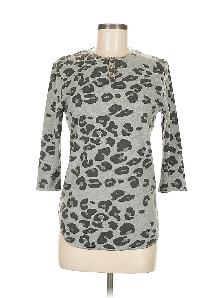 Pre-owned Parni 3/4 Sleeve T-shirt In Gray