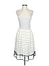 Christina Jacobs 100% Polyester Stripes White Ivory Casual Dress Size L - photo 1