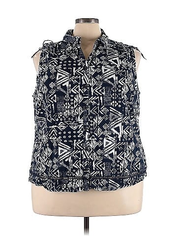 Erika Sleeveless Button-Down Shirt (view 1)