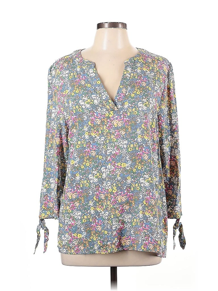 Pre-owned Emerson Rose 3/4 Sleeve Blouse In Gray