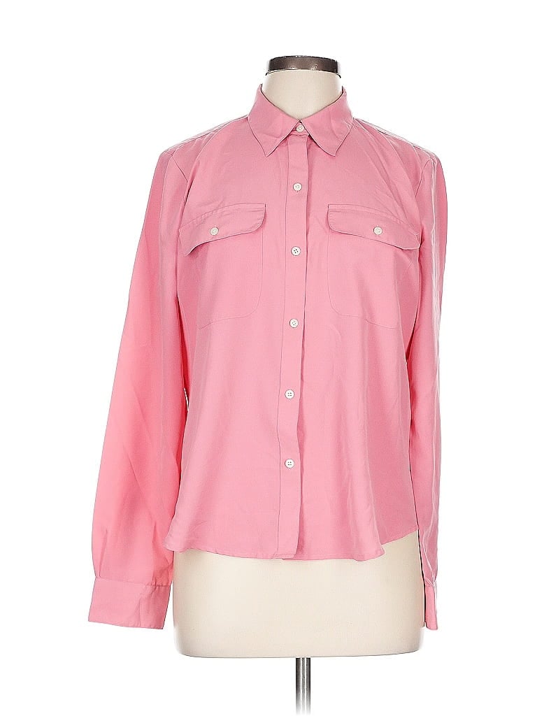 Pre-owned Polo Ralph Lauren Long Sleeve Blouse In Pink